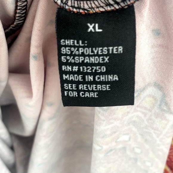 Danillio Boutique Red Orange Aztec Print Longsleeved Dress - Picture 9 of 10